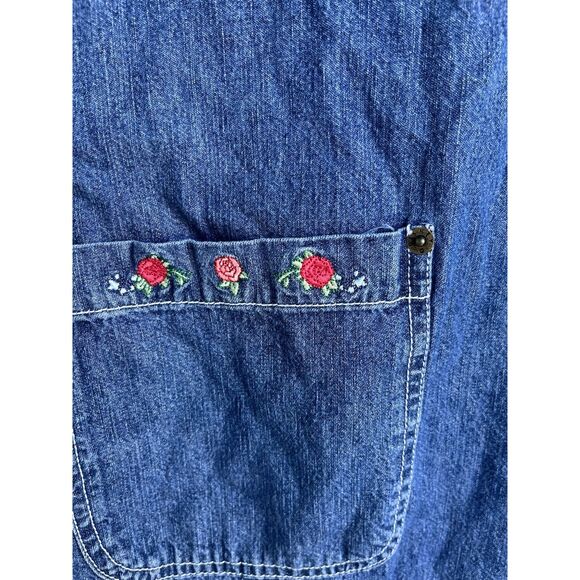 Vintage Disney Winnie The Pooh Denim Apron Dress - Large - Blue - Picture 6 of 6